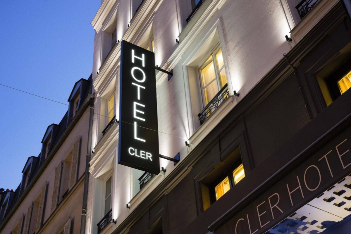 Cler Hotel - a sign on a building