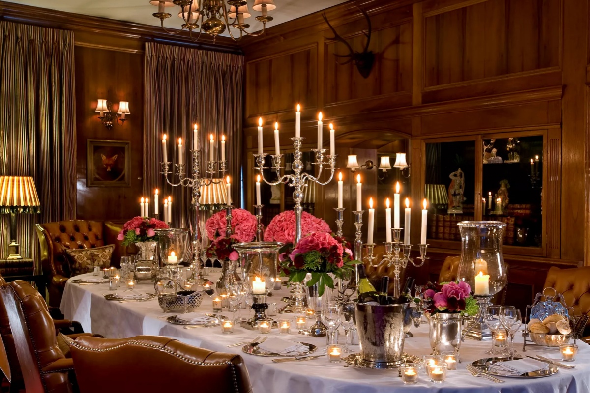 The Chesterfield Mayfair - a table with candles and flowers