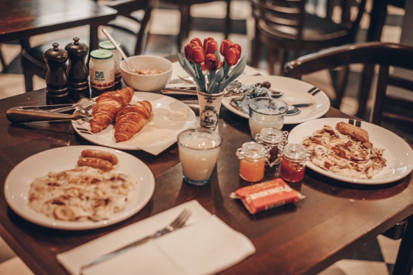 Banks Mansion - a table with food on it