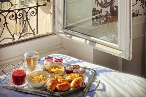 La Maison Favart - a tray of food on a table