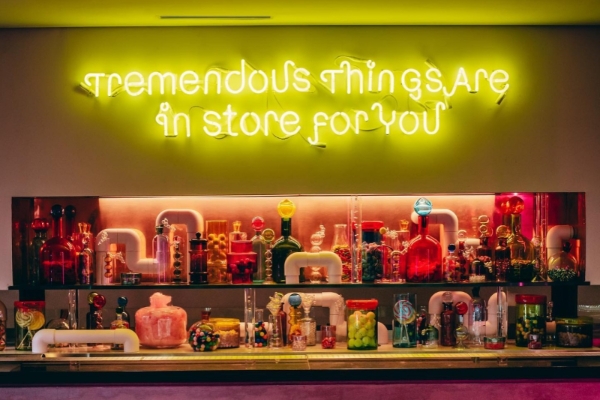 One Aldwych - a display of candy and other objects