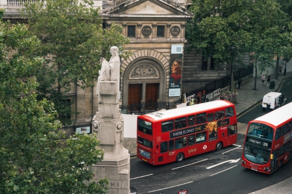 Page 8 - a double decker bus on the street