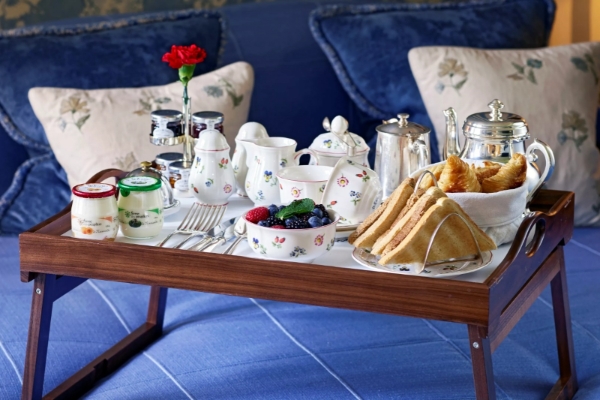 The Egerton House Hotel - a tray with food on it