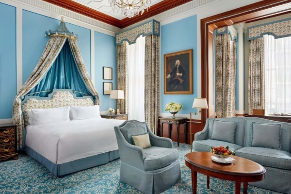 The Lanesborough - a room with a bed and chairs