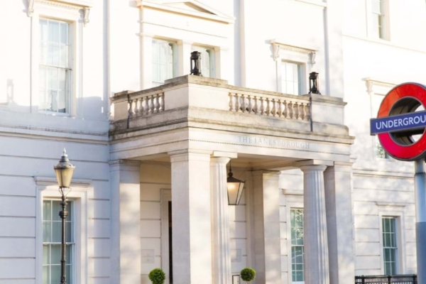 The Lanesborough - a white building with columns