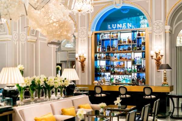 The St. Regis Rome - The dining room prepared for breakfast.